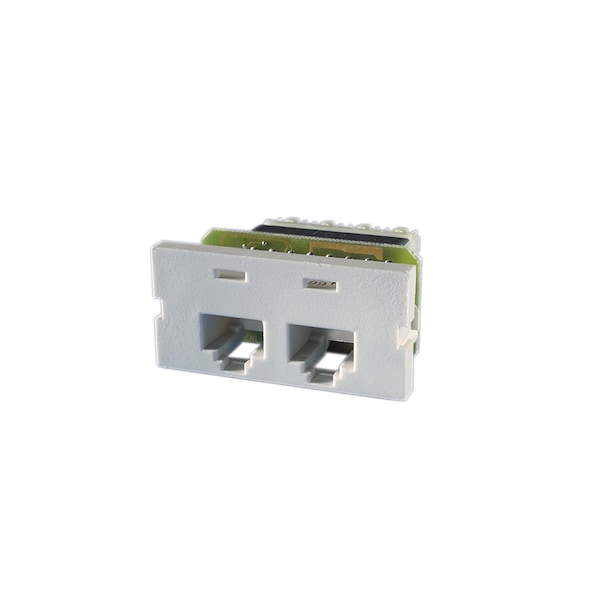 Ortronics 1-PORT MOD JACK 110 6W6P UTP, USOC RJ25C PCB SERIES II, FOG WHITE S21RJ25
